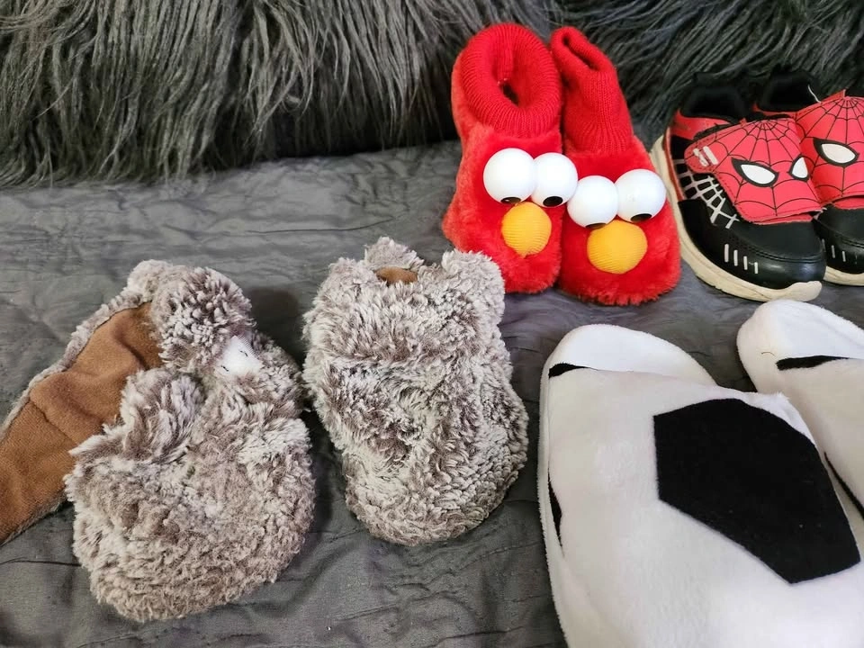 Kids Shoe & Slipper Lot - Nike, Spiderman, Elmo, Nautica - photo 4