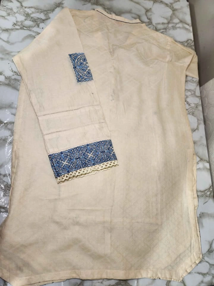 Ameer Sons Cream Kurta Set Size L - photo 4