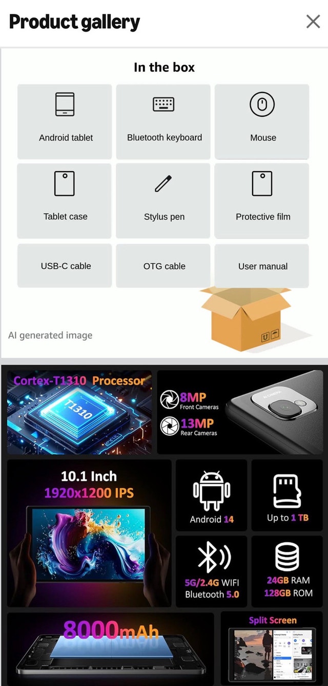 Tablet - Face ID 19GB(8GB+11GB) RAM+128GB ROM - photo 3