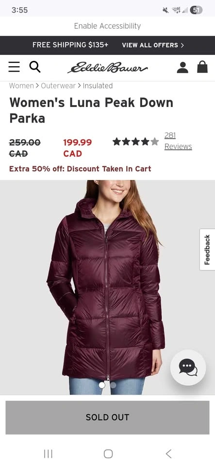Eddie Bauer Luna Peak Down Parka – Women’s Size Medium - photo 5