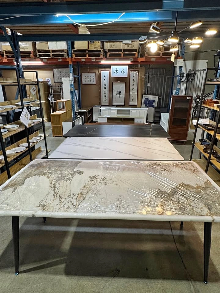 Contemporary Stone Top Dining Table