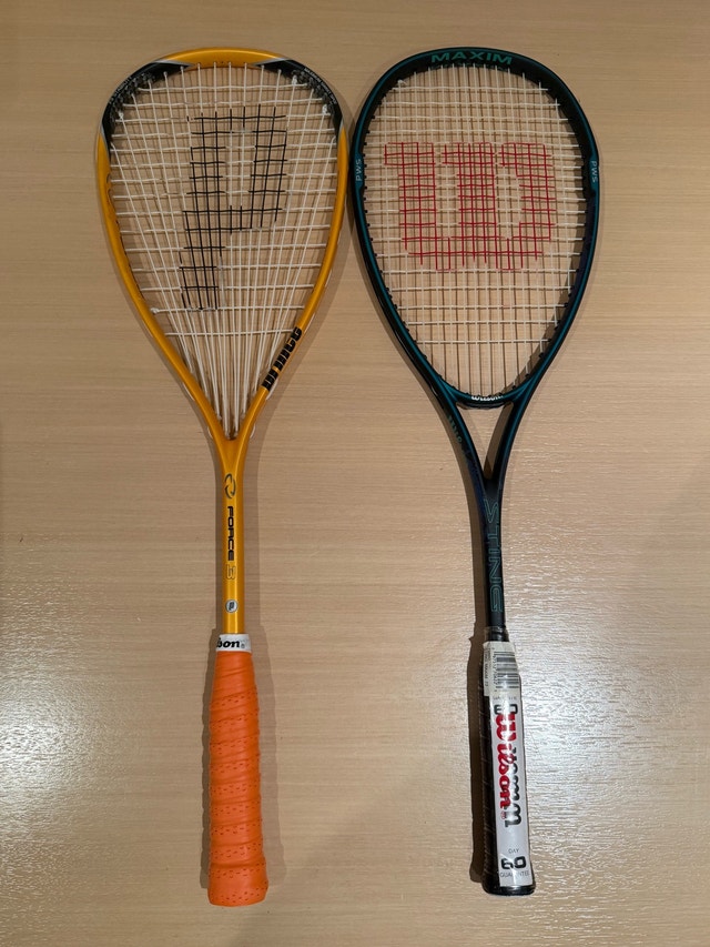 Prince Force 3 and Wilson Sting Maxim Squash Racquets