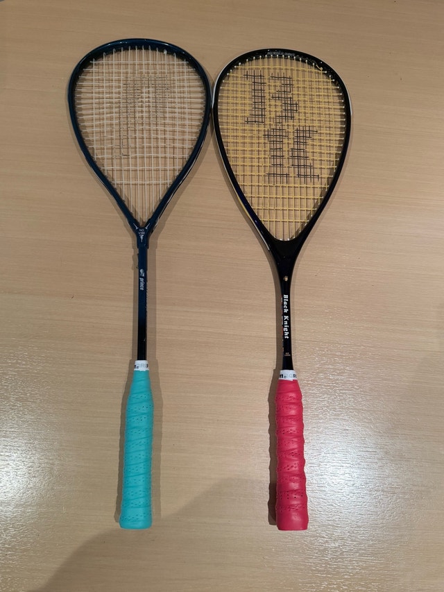 Prince Extender Pro VP and Black Knight Lite-8310 Squash Rackets
