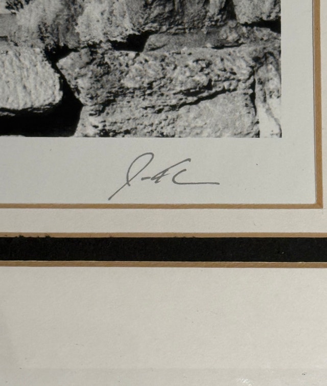 Framed Black & White Print of the Great Sphinx & Pyramid of Giza - photo 3