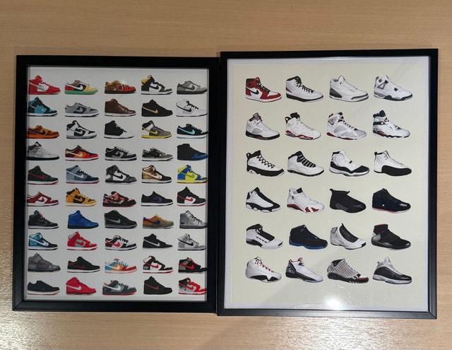 Nike Sneaker Collection Framed Art Prints