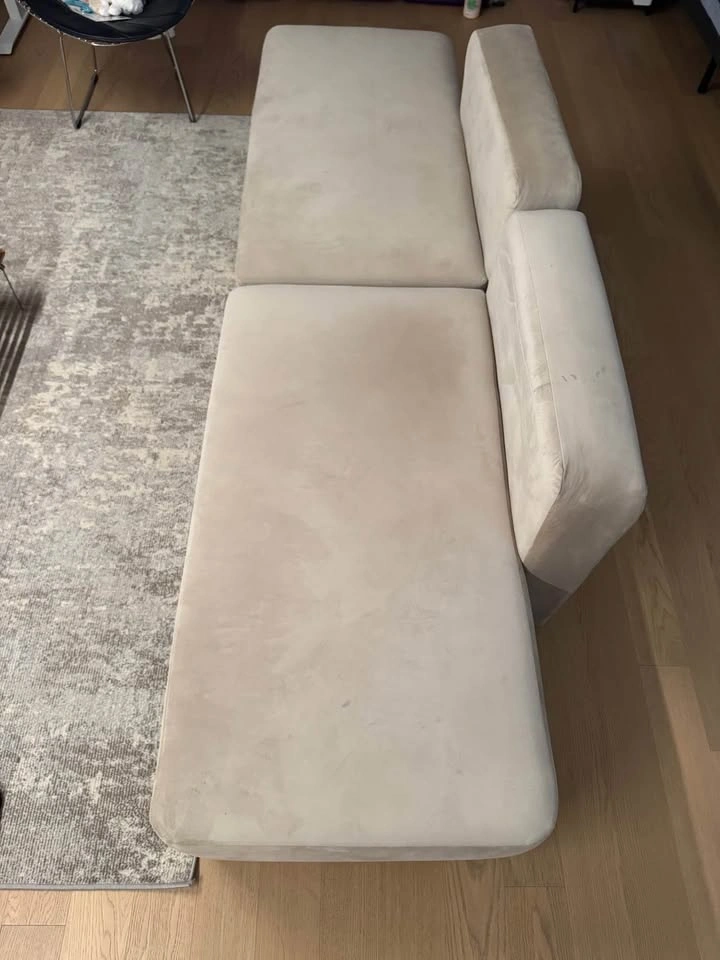 Modular Velvet 2-Piece Sofa - photo 4