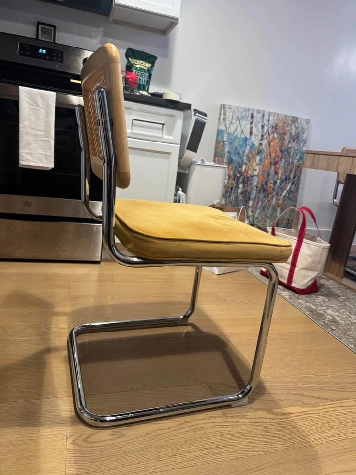 Chairs with Yellow Velvet Seat (set of 2) - photo 4