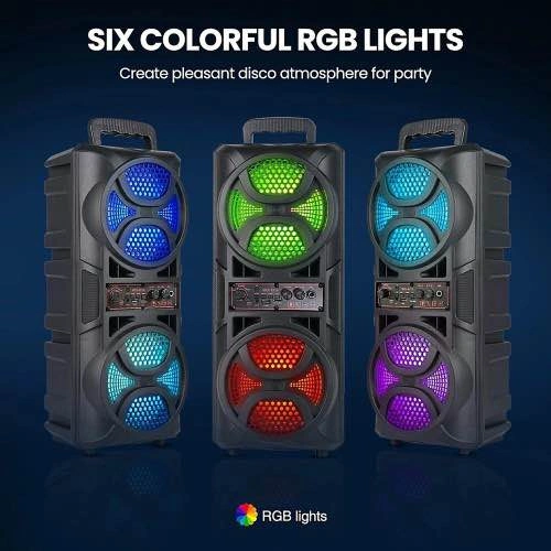 Bluetooth Speaker with RGB Lights and Microphone - photo 2