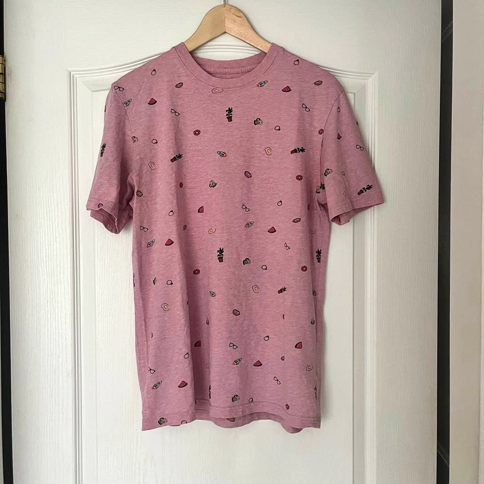 Le 31 men’s organic cotton t-shirt, pink, Small