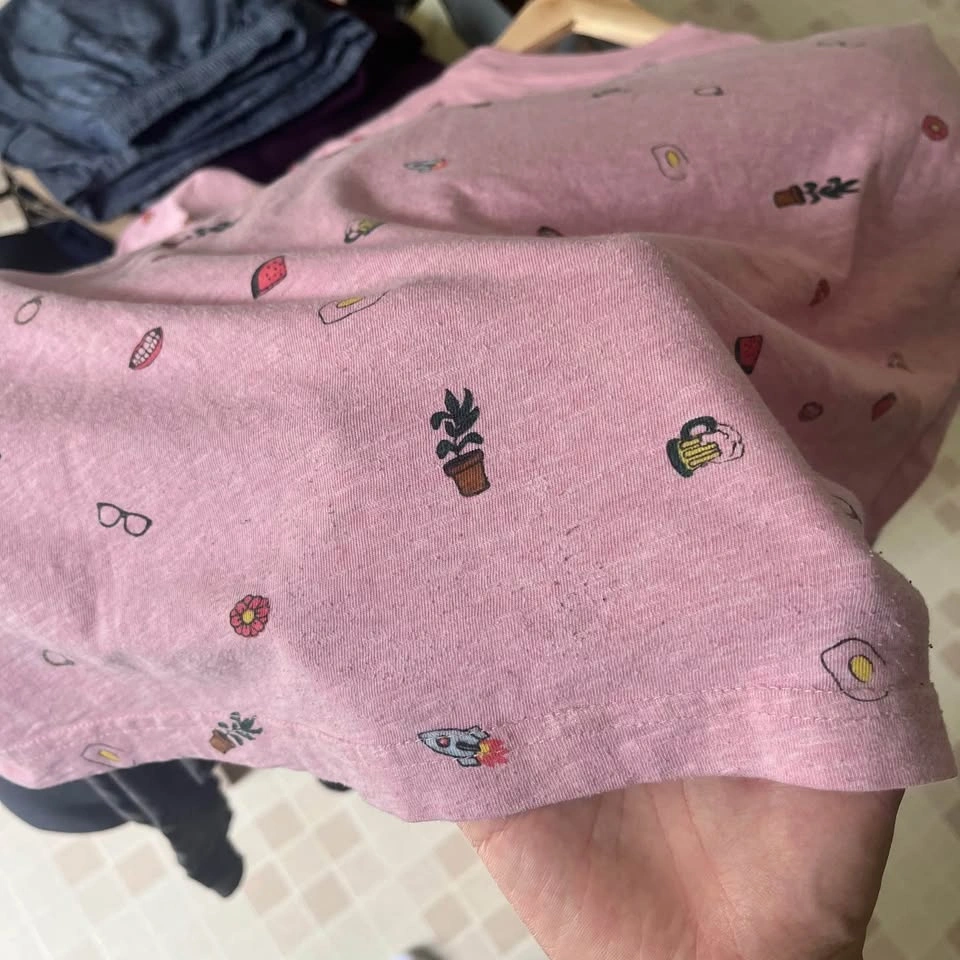 Le 31 men’s organic cotton t-shirt, pink, Small - photo 4
