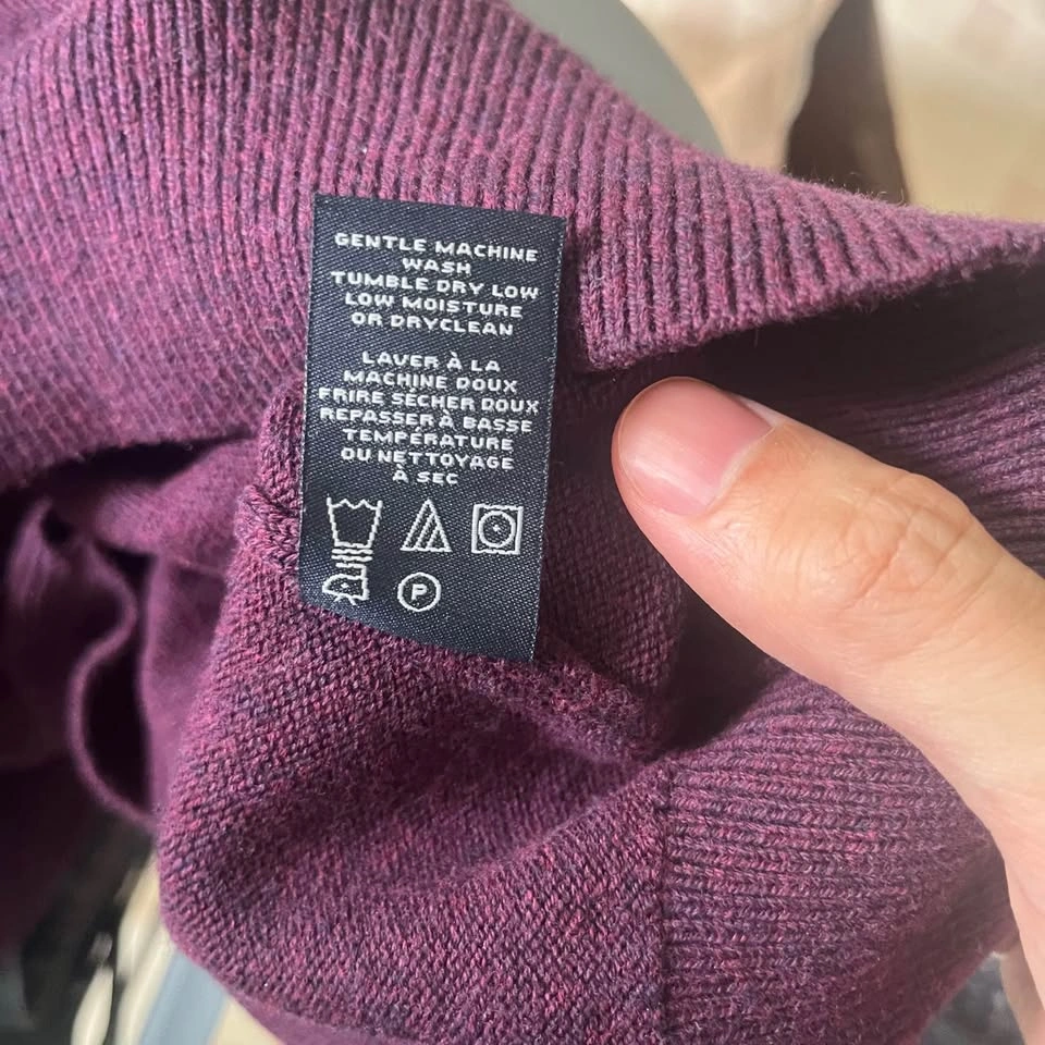 Daniel Hetcher quarter zip cotton plum/burgandy sweater, Small - photo 4