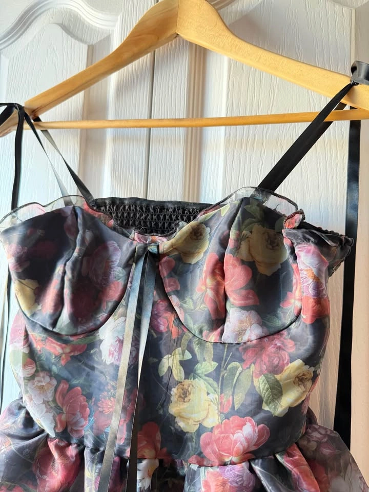 Floral Tiered Corset Mini Dress - photo 5