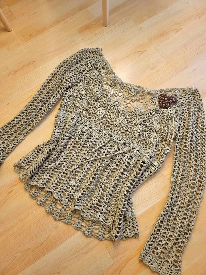 Disney Crochet Long Sleeve Top