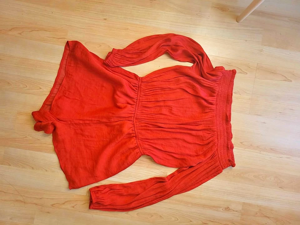 Red Long Sleeve Romper