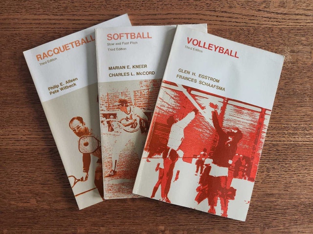 Volleyball, Racquetball, Softball books lot