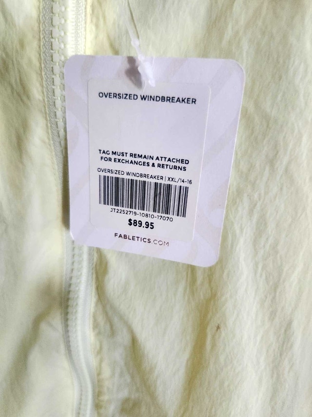 New Fabletics Windbreaker Jacket, Size XXL - photo 4