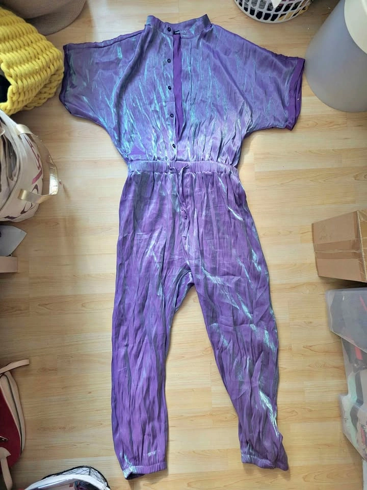 INC International Concepts Purple Iridescent Jumpsuit