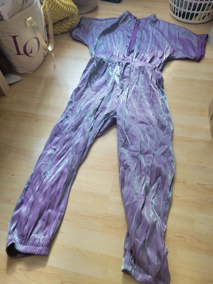 INC International Concepts Purple Iridescent Jumpsuit - photo 4
