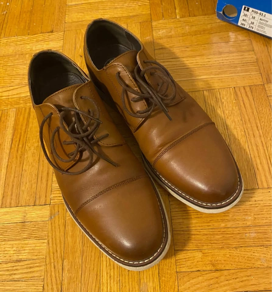 B2 Tan Cap Toe Derby Shoes size 43 - photo 2