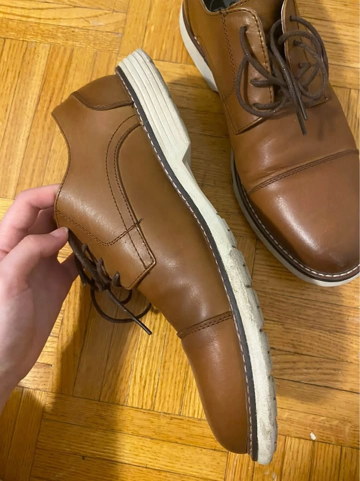 B2 Tan Cap Toe Derby Shoes size 43 - photo 3