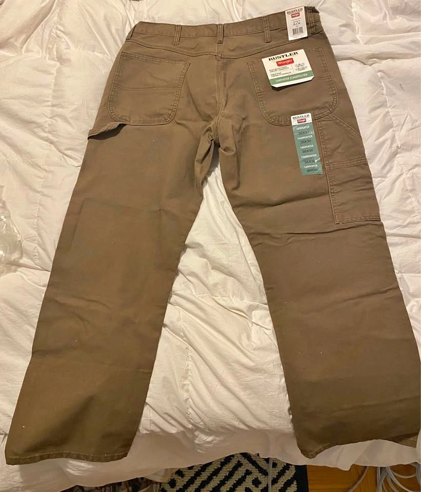 Mens Wrangler Rustler Carpenter Jeans 36x30