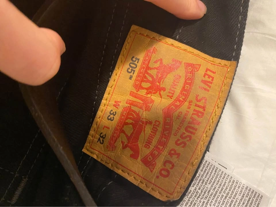 Mens Levi's 505 Regular Fit Jeans W33 L32 - photo 2