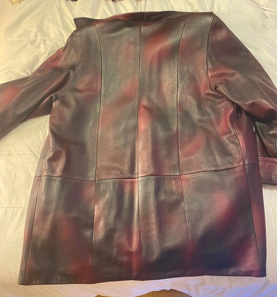 Vintage Ombre Leather Trench Coat - photo 2