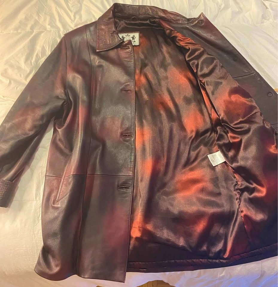 Vintage Ombre Leather Trench Coat - photo 4