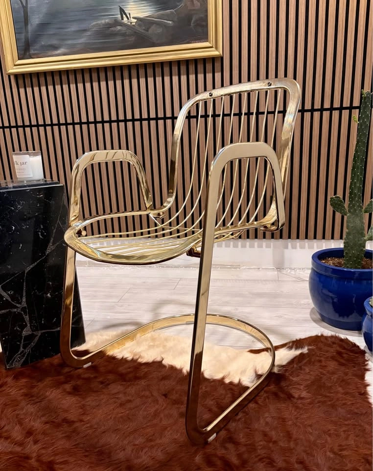 Vintage Willy Rizzo for Cidue Italian Leather Cantilever Chairs - photo 3