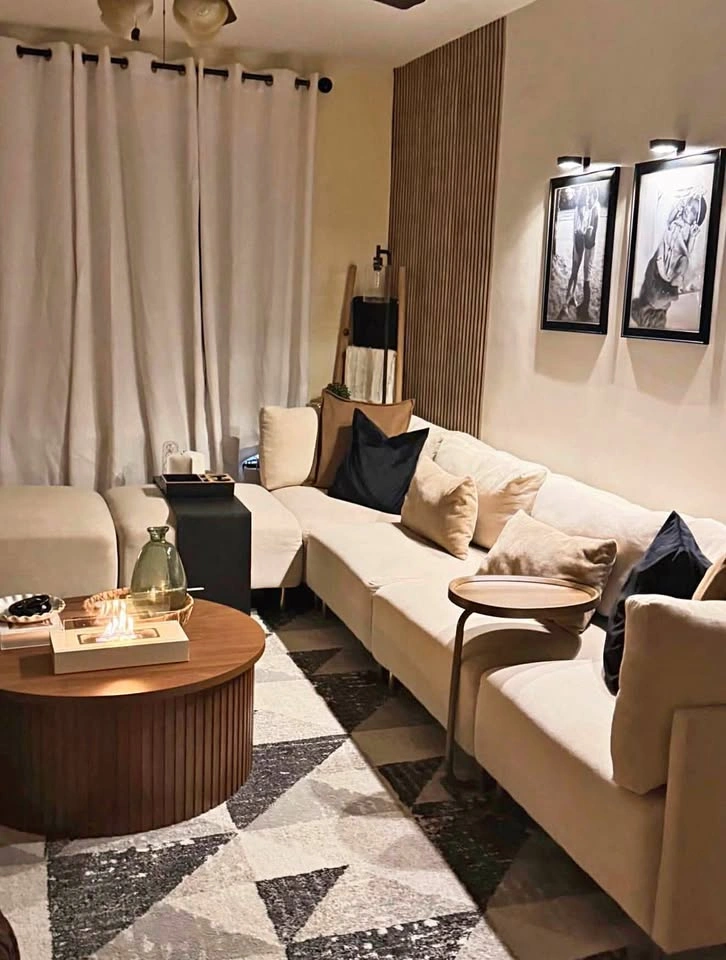 Cream Modular Sectional Sofa