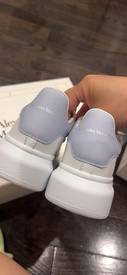 Alexander McQueen White Pink Velcro Strap Sneakers - photo 4