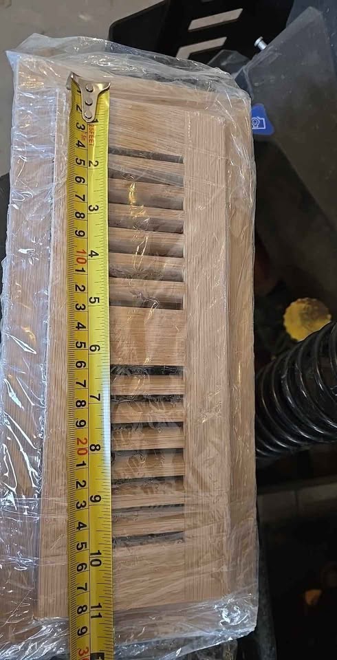 Hardwood Oak heat register vent. - photo 5