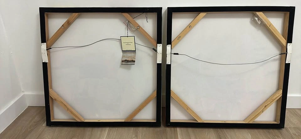 Two Piece Abstract Art 2ft x 2ft - photo 2