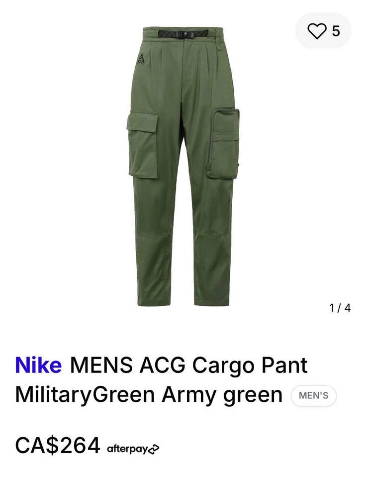 Nike ACG Cargo Pant Military Green Size L - photo 4