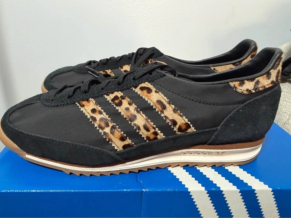 Adidas SL 72 Black Leopard Print Sneakers - photo 2