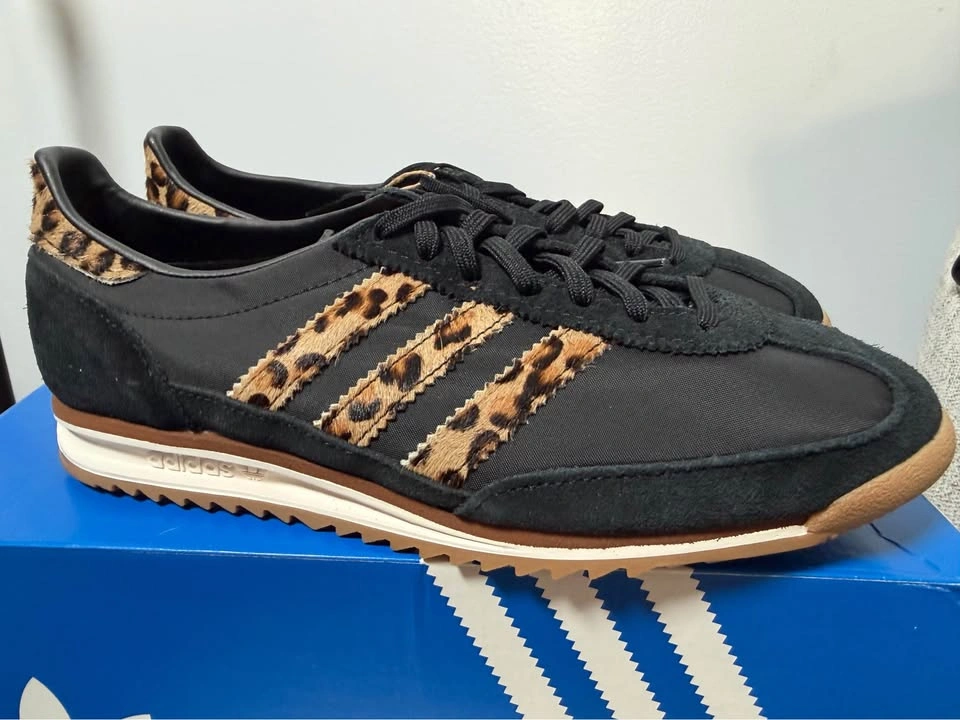 Adidas SL 72 Black Leopard Print Sneakers - photo 4