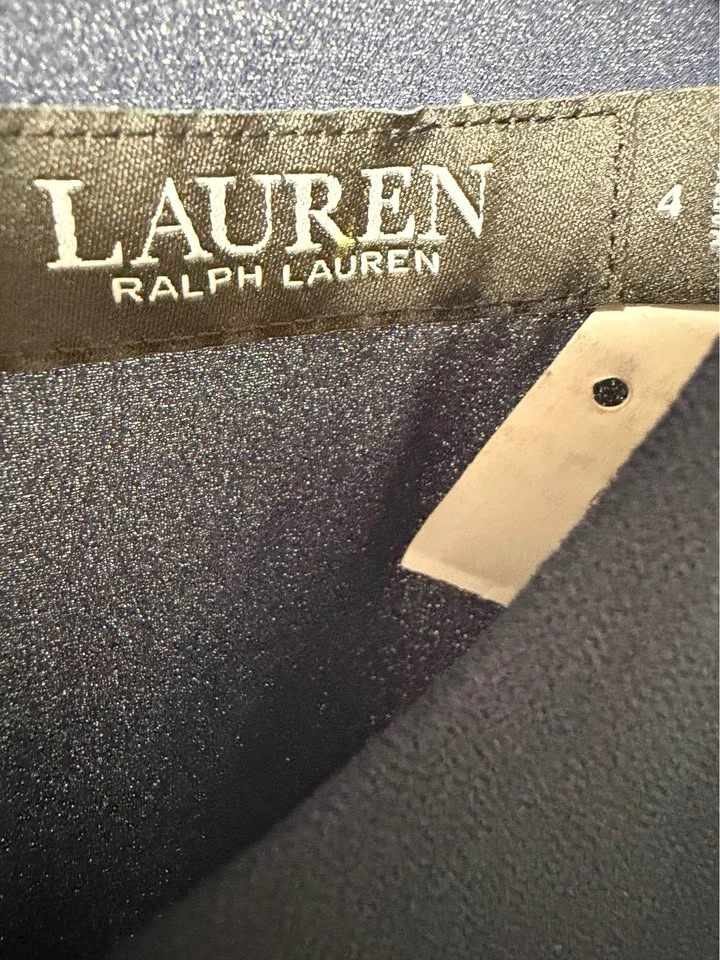 Lauren Ralph Lauren Navy Blue Tiered Sleeveless Dress Size 4 - photo 3