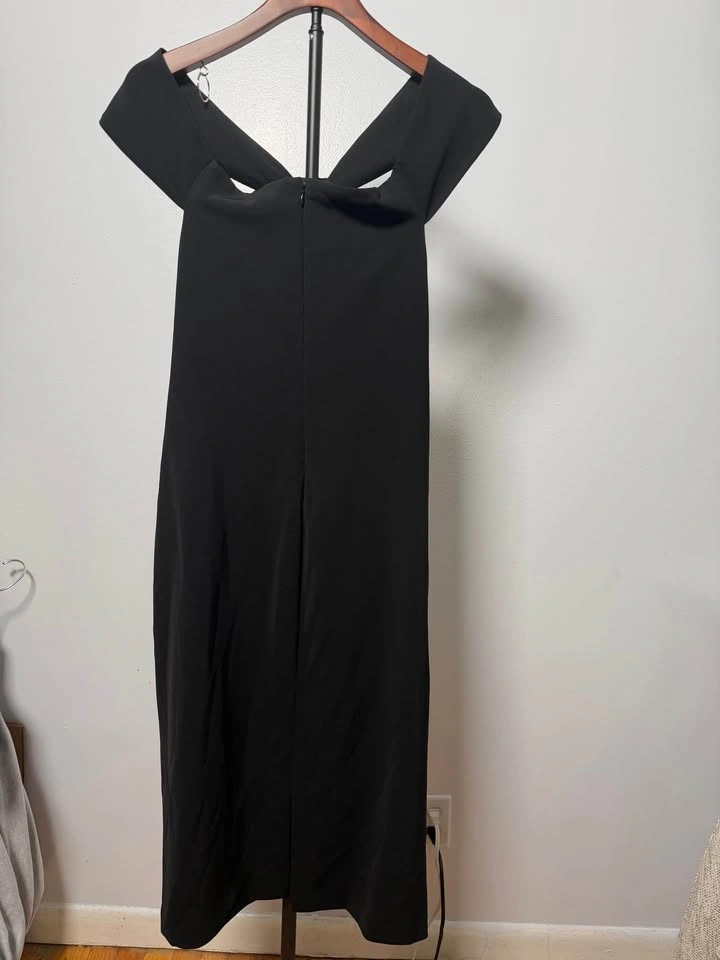 Lauren Ralph Lauren Black Off Shoulder Midi Dress Size 10 - photo 3