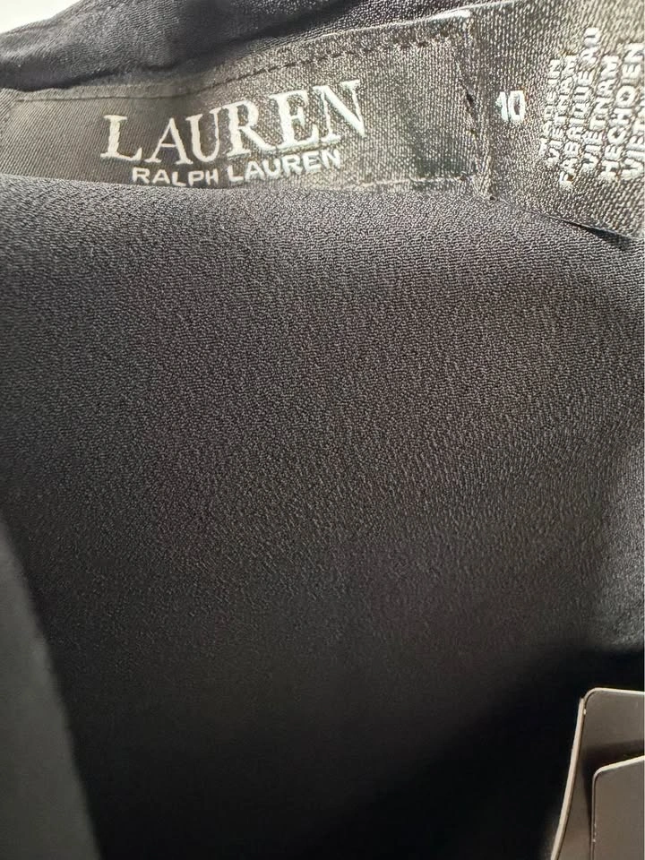 Lauren Ralph Lauren Black Off Shoulder Midi Dress Size 10 - photo 4