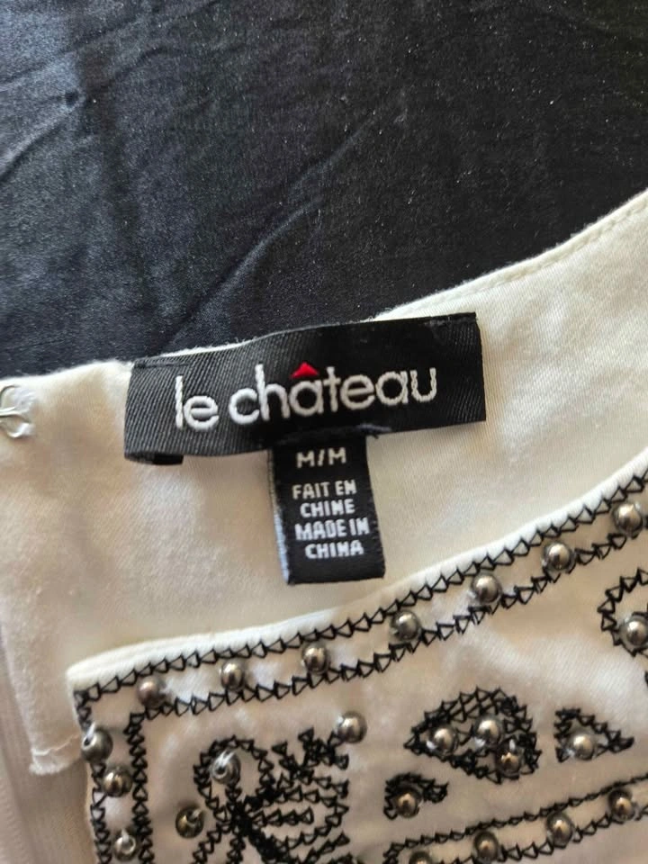 Le Château Embroidered Sleeveless Dress Medium - photo 2