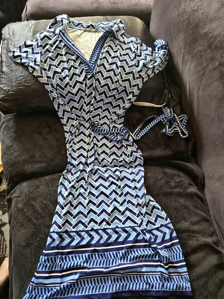Suzy Shier Chevron Wrap Dress