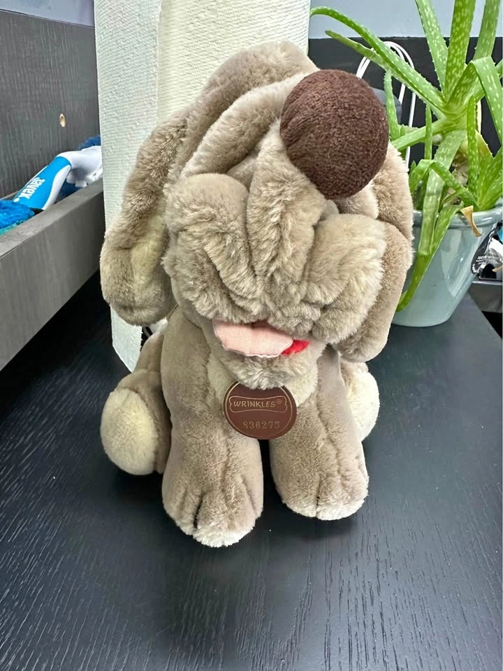 Wrinkles Plush Dog