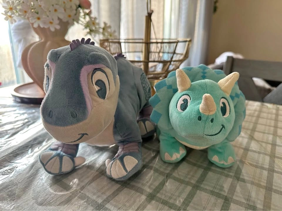Disney Store Dinosaur and Triceratops Plush Set