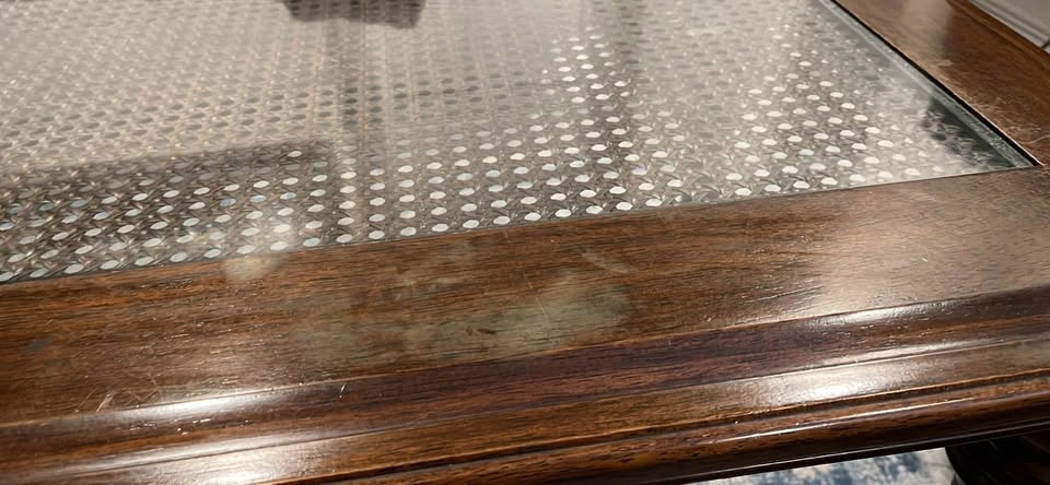 Wood Coffee Table and End Table Set with Glass Inlay - photo 4