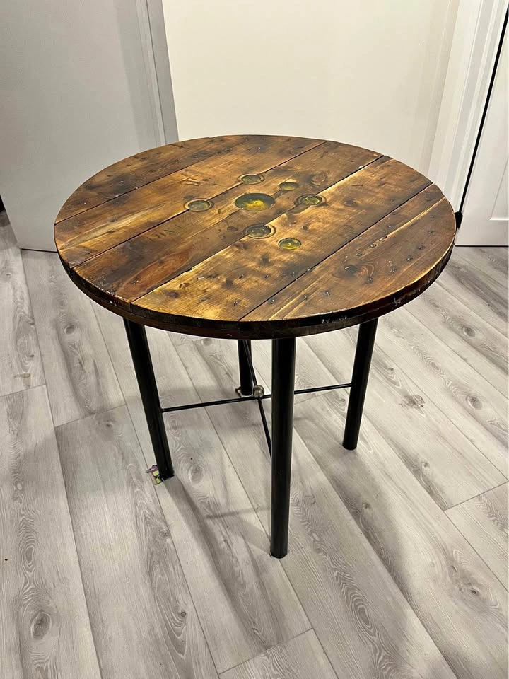 Handmade Round Spool Top Table