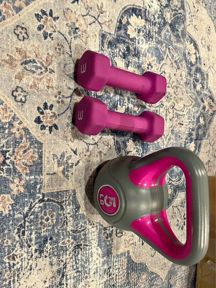 3lb Dumbbells and 5lb Kettlebell Set