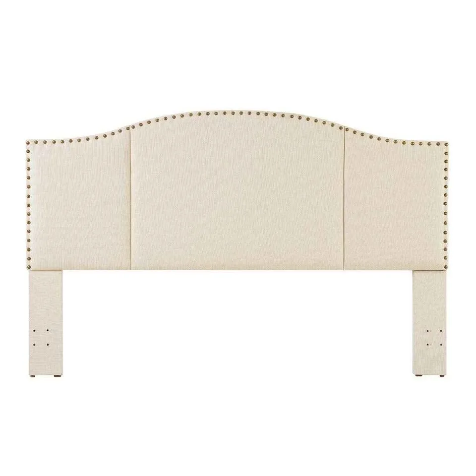 24KF King/Cal King Headboard w/ Brass Nail Heads NEW image indicator(3)