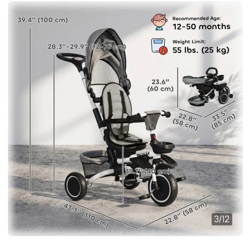 6 in-1 Stroller Tricycle - photo 3