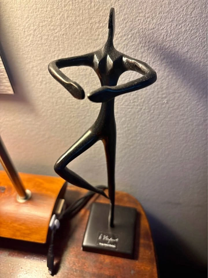Vintage Bodrul Khalique "b.unique" 11” Cast Metal Ballerina Scul