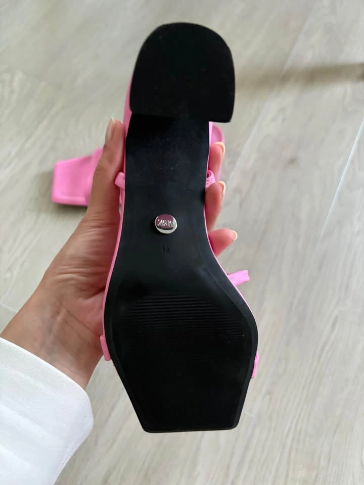 ZARA Pink Ankle-Strap Heeled Sandals – Size 38 - photo 3